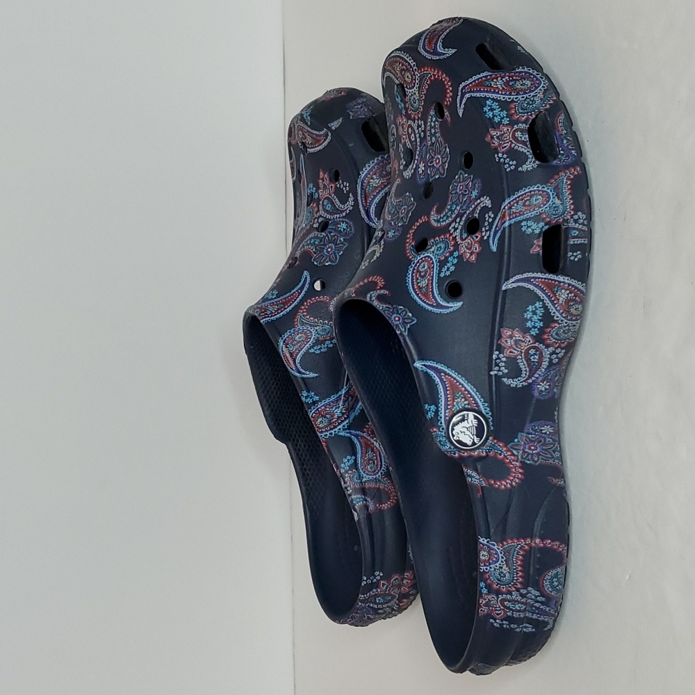 Crocs Paisley slip on clogs